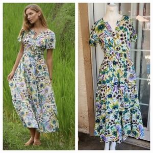 JONNY‎ WAS IKAT BLOOM PINTUCK TIERED DRESS